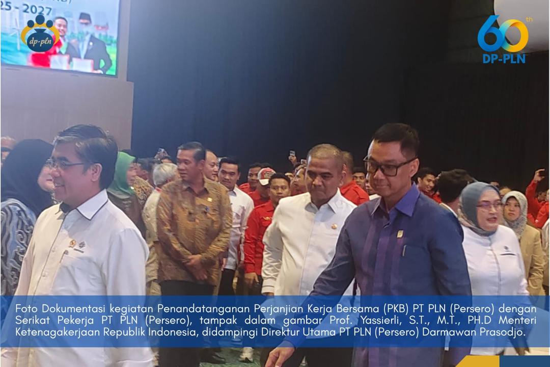 Penandatanganan Perjanjian Kerja Bersama (PKB) PT PLN (Persero) Periode 2025 - 2027