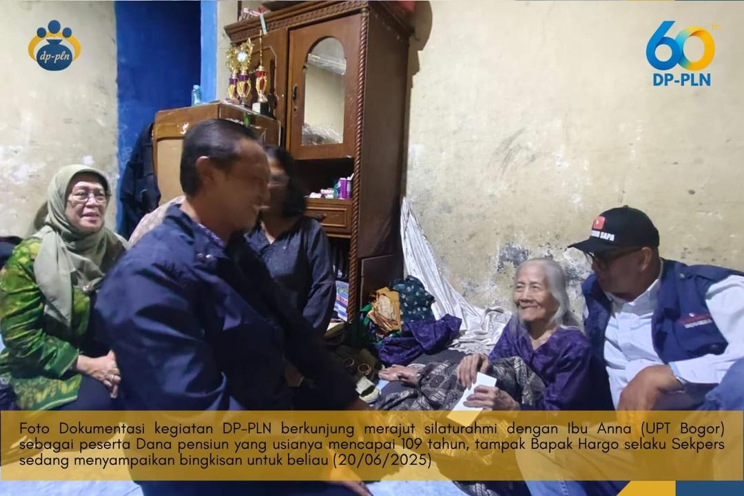 Kunjungan DP-PLN ke Ibu Anna sebagai Peserta Paling Lanjut Usianya (109 tahun)