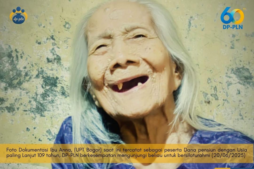 Kunjungan DP-PLN ke Ibu Anna sebagai Peserta Paling Lanjut Usianya (109 tahun)