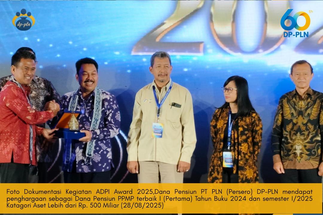 DP-PLN Mendapatkan Piagam Penghargaan, Sebagai Dana Pensiun PPMP Terbaik